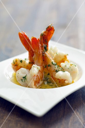 Shrimps in Kräuter-Zitronen-Sauce