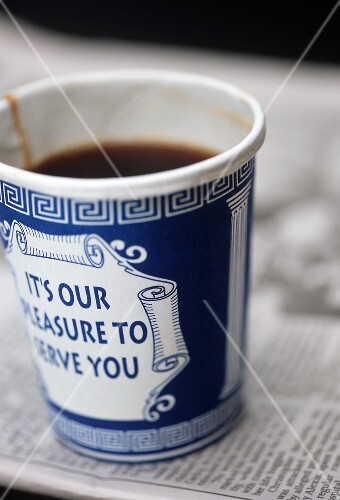 Coffee in a Take Out Paper Cup