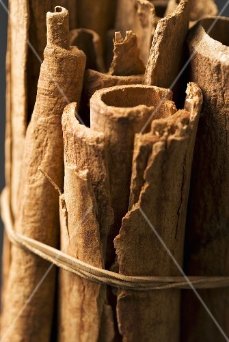 Close Up of Bundled Cinnamon Sticks