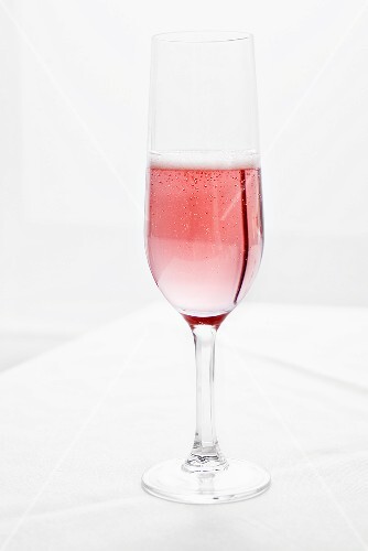 Glass of Pink Champagne