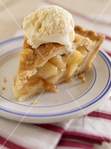 A Slice of Apple Pie with Vanilla Ice Cream