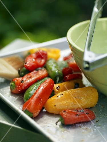 Roasted Peppers in Oil, Salt and Pepper