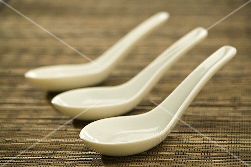 Three Asian Soup Spoons