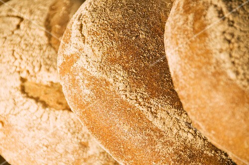 Three Loaves of Fresh Baked Bread
