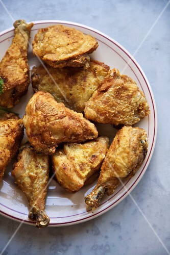 Plate of Organic Fried Chicken