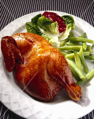 Baked Chicken Half with Green Beans