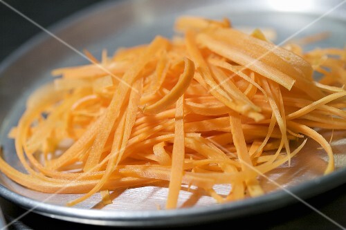 Plate of Shredded Carrots