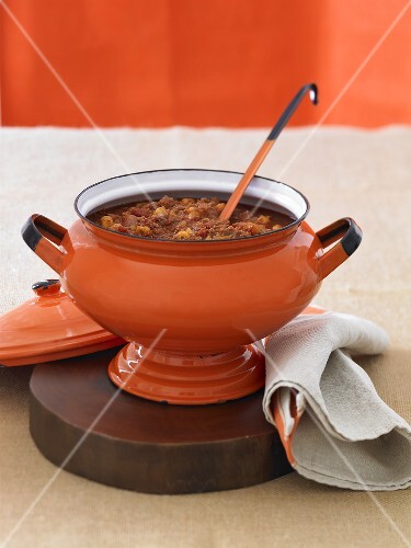 Chili in an Orange Pot
